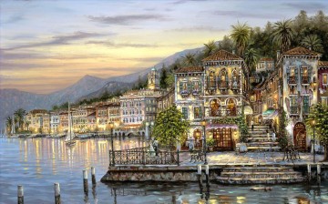 Bellagio Lago Como paisajes urbanos de Robert F. Pinturas al óleo